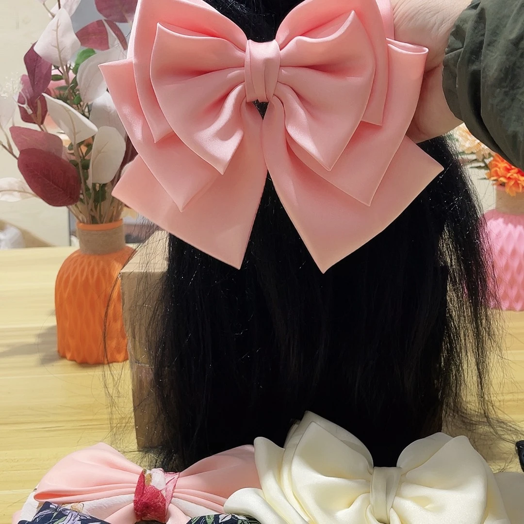 皮质铁合金蝴蝶结发夹