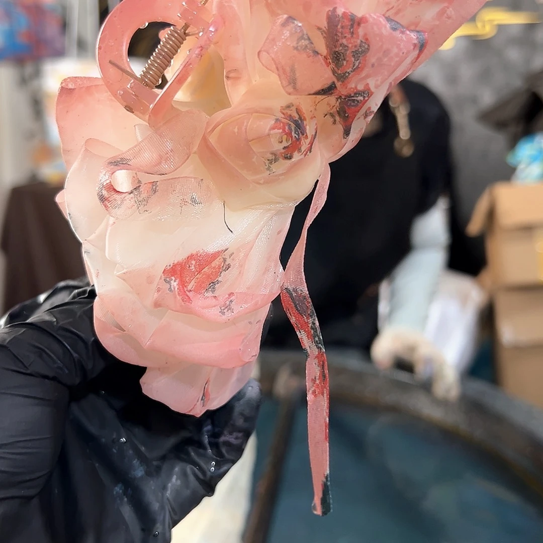 171玫瑰发圈落英缤纷