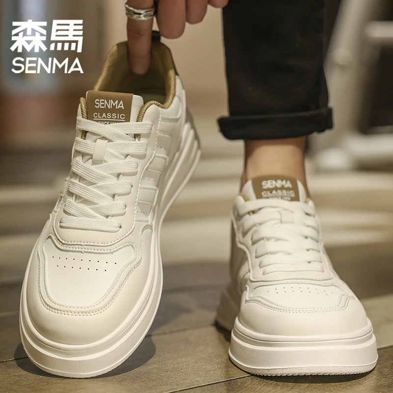 森马男鞋秋冬潮流百搭时尚简约小白鞋外穿耐磨轻便增高软底板鞋男