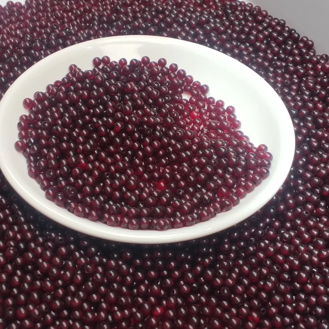 【散珠批发】W866血 珀色4mm*40颗二代