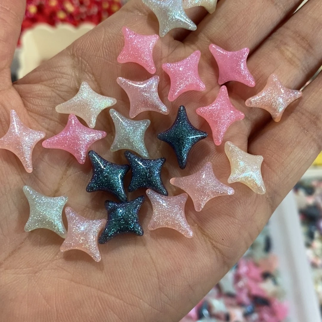 树脂想念（迷你）爆闪四芒星100个（混）