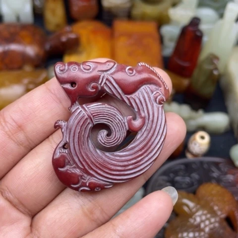 金***童和田玉未镶嵌颈饰49