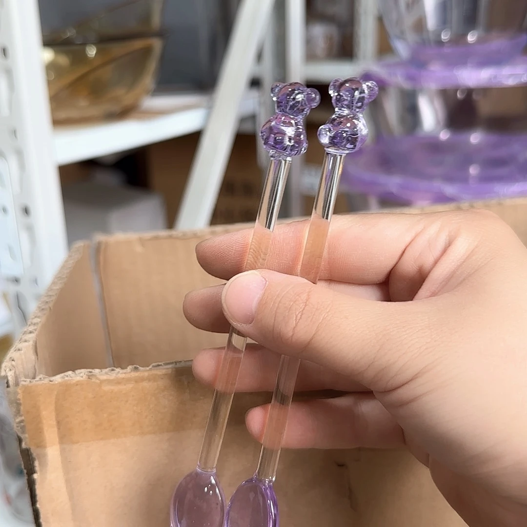 504发2紫色小熊高硼硅玻璃周边周边