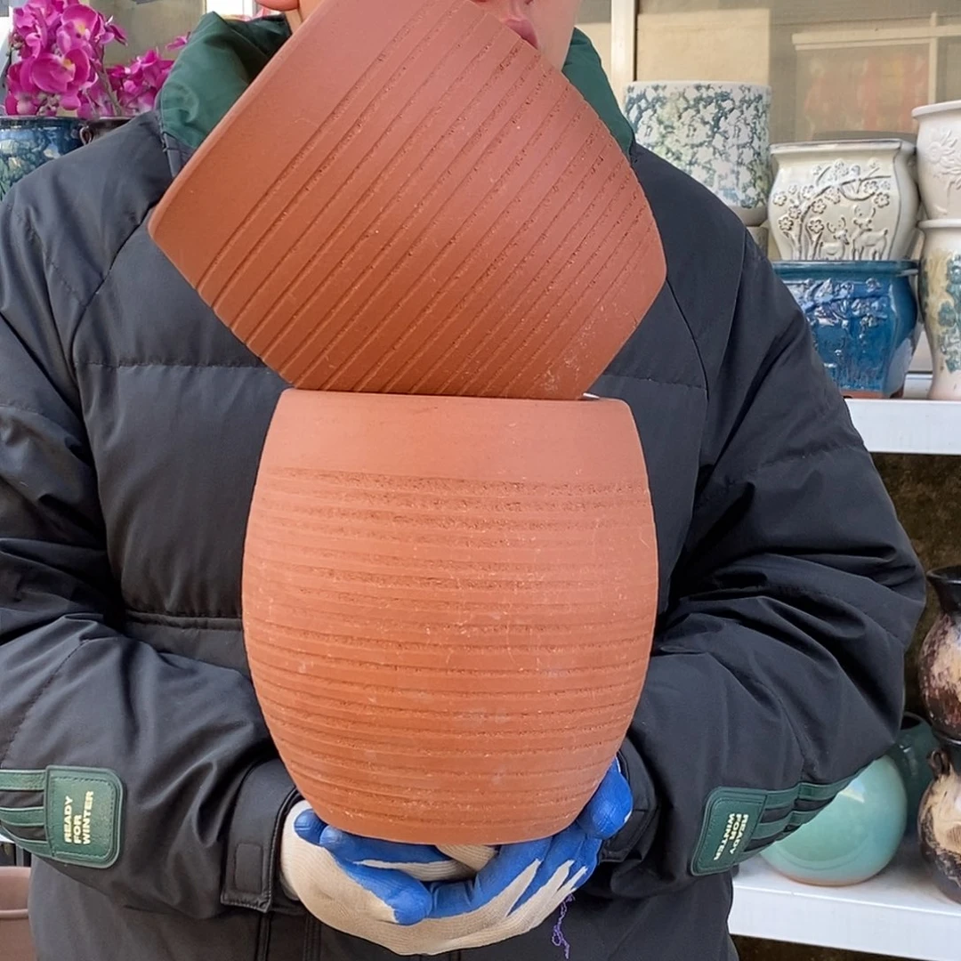 紫砂花盆口16高20福利