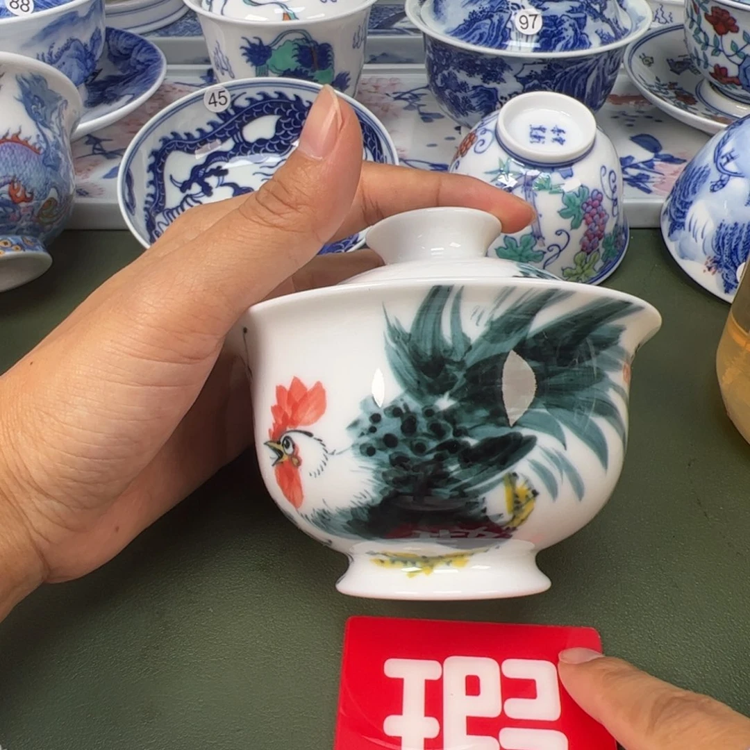 陶瓷景德镇纯手工纯手绘茶具木木96