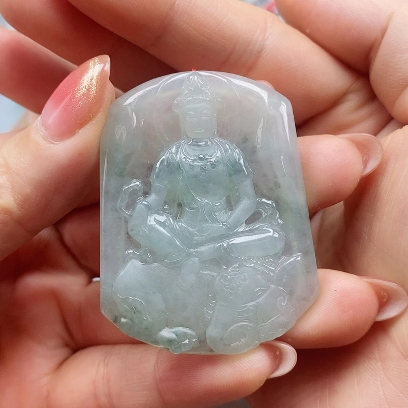 【闪购商品】翡翠颈饰未镶嵌用****7天然翡翠A货普贤