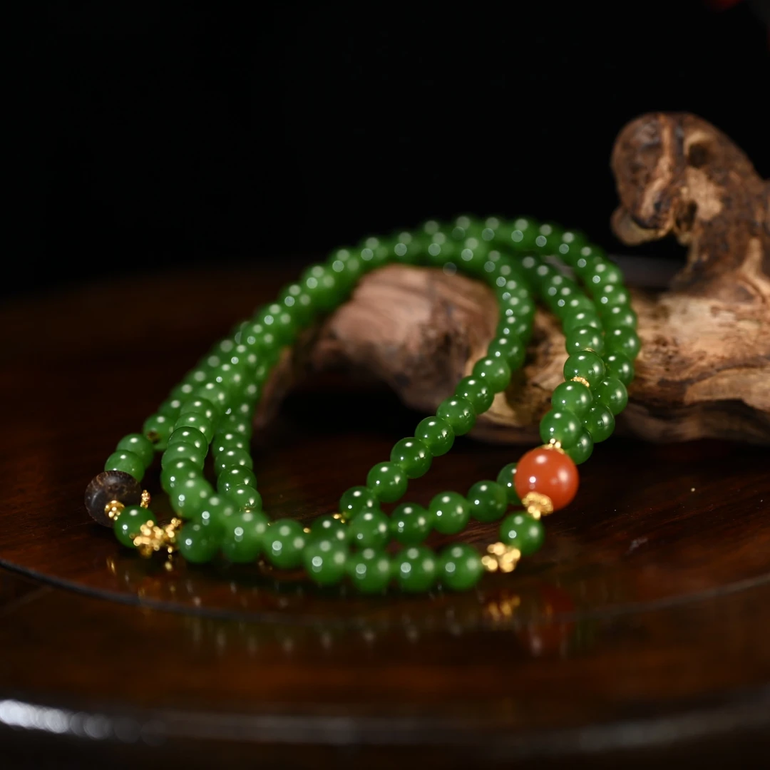 LOT8806 2512090149和田玉碧玉项链/保利