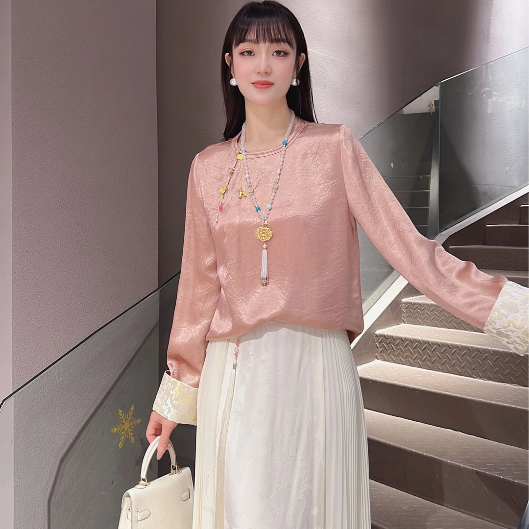 时尚中国风新中式气质百搭显瘦小众衬衫7293