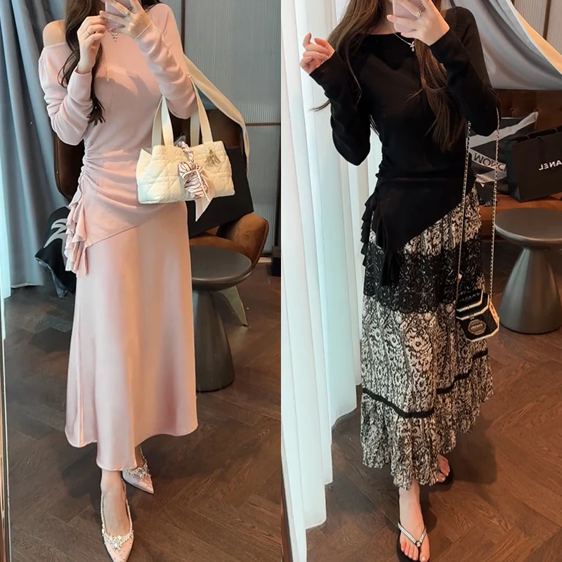 【mimius】&喵喵 不对称设计显瘦针织衫 WG03042