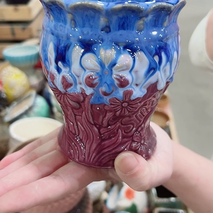 有孔.凑满10元发货多肉陶瓷花盆！