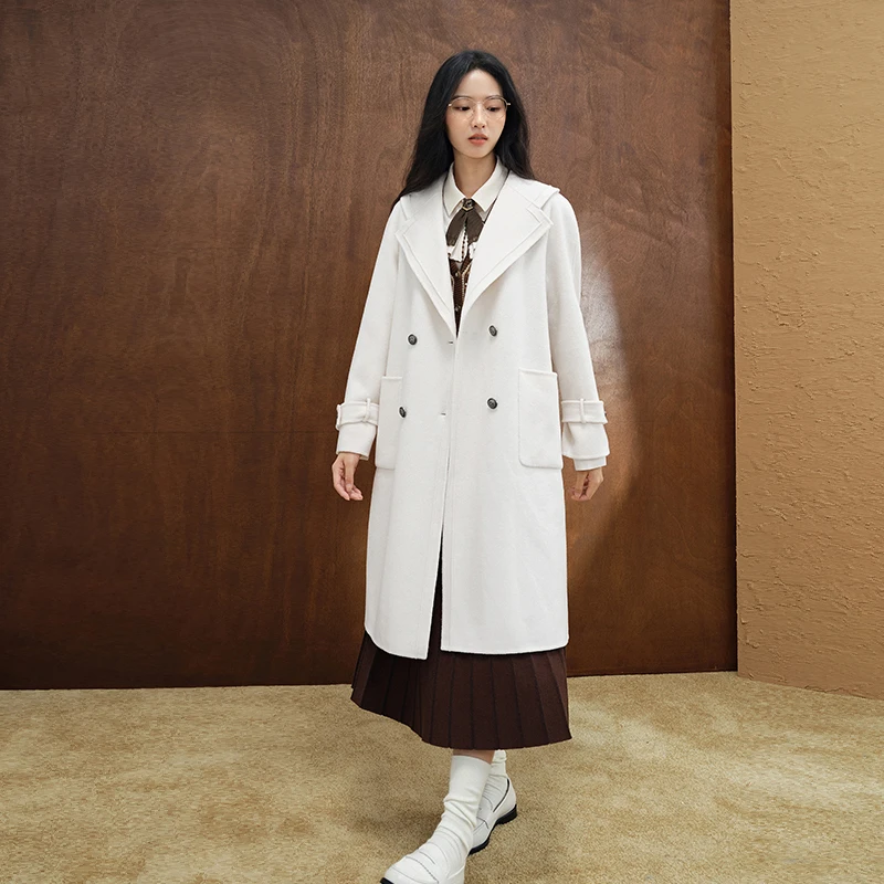 【银泰百货OH】pit秋冬季长款双面呢女式高级感呢子大衣Z09A441445