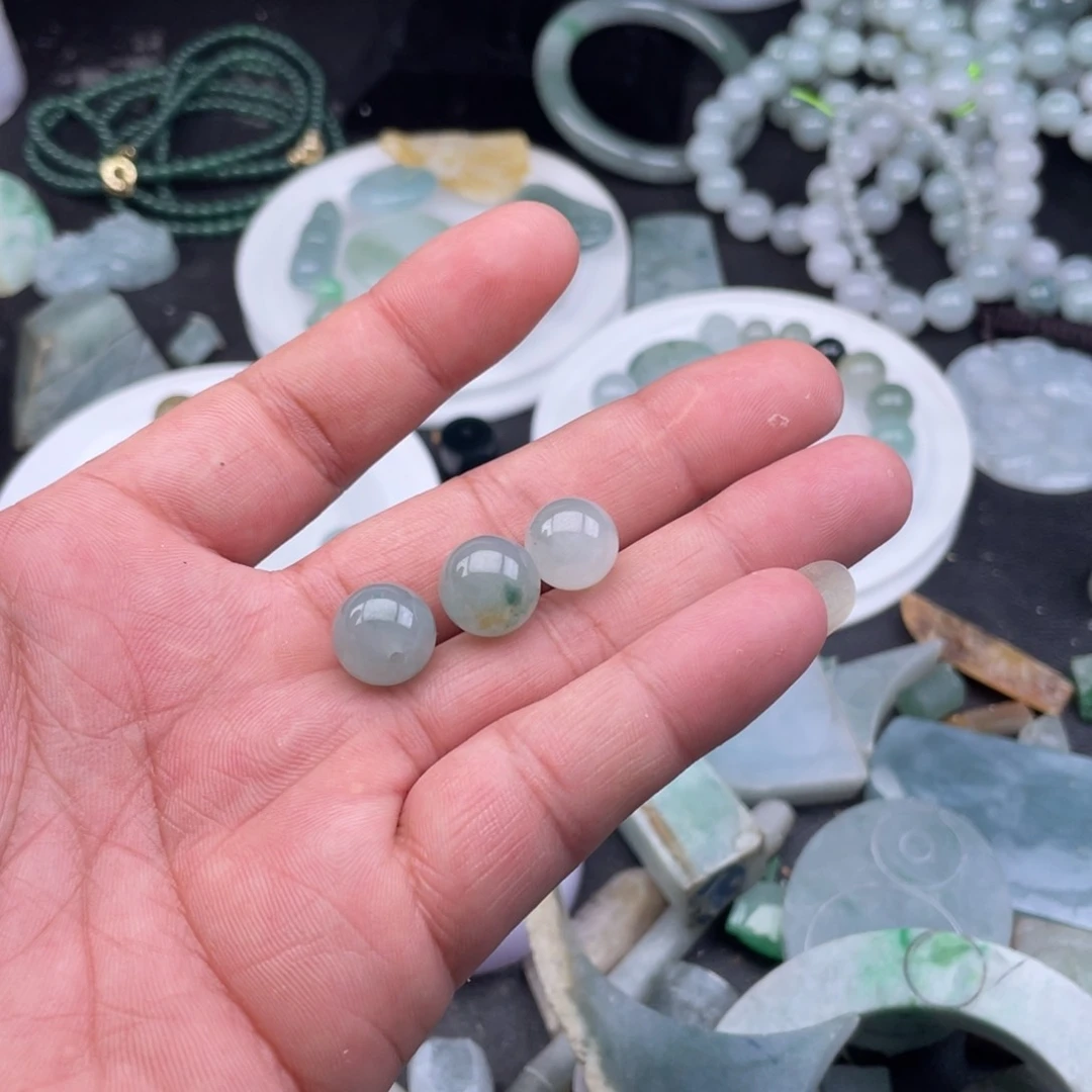 定制翡翠妮***ʸ天然缅甸翡翠珠子
