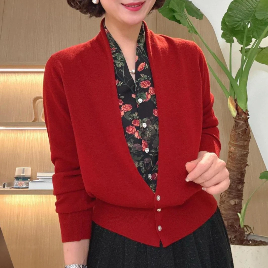 秋季新款高档时尚洋气款花色假两件长袖衬衫拼接复古上衣妈妈装女