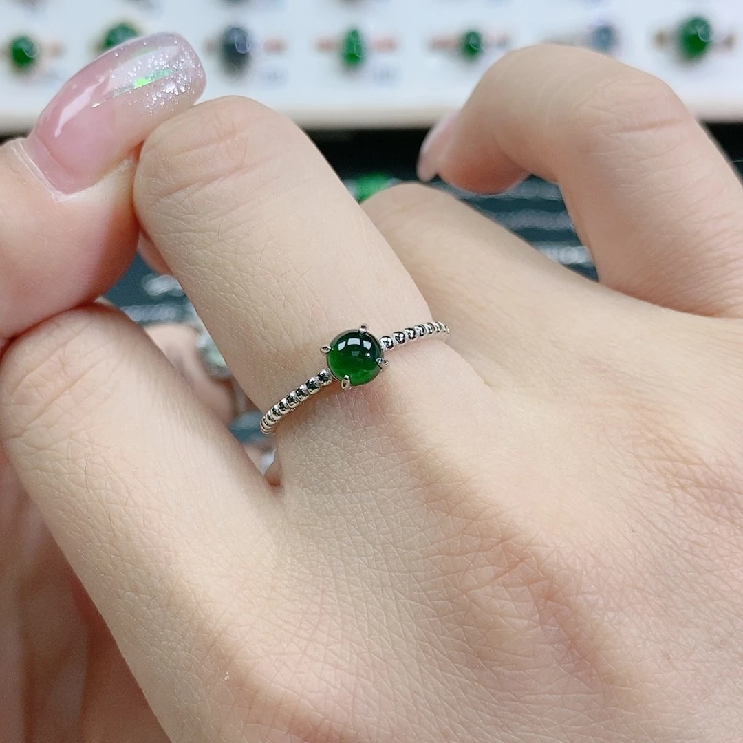 【闪购商品】银S925镶嵌手链翡翠翡翠戒指