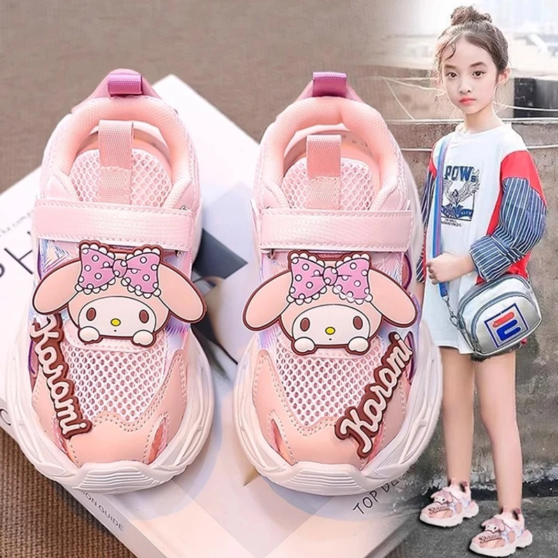 ABC 女童包头凉鞋夏季2025新款儿童运动凉拖中大童网面软底网鞋女