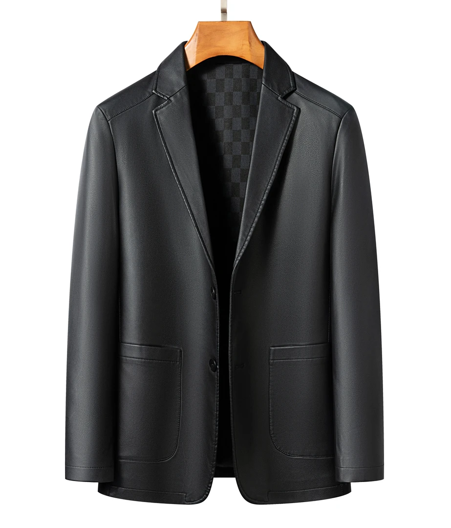 海宁男士秋冬新款山羊皮轻奢商务百搭休闲2330款西服外套