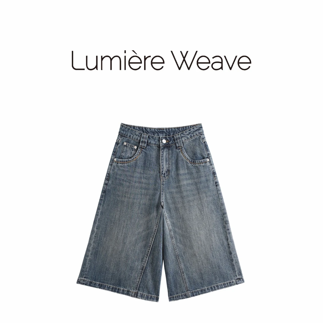 LumièreWeave 【惬意】LWKA1018夏日七分牛仔裤