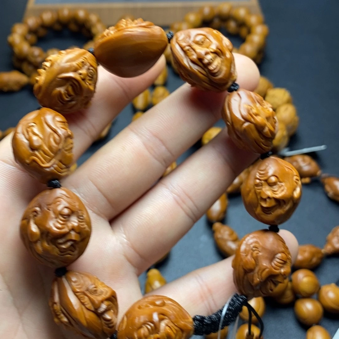 橄榄核手串/手链四花浮雕罗汉