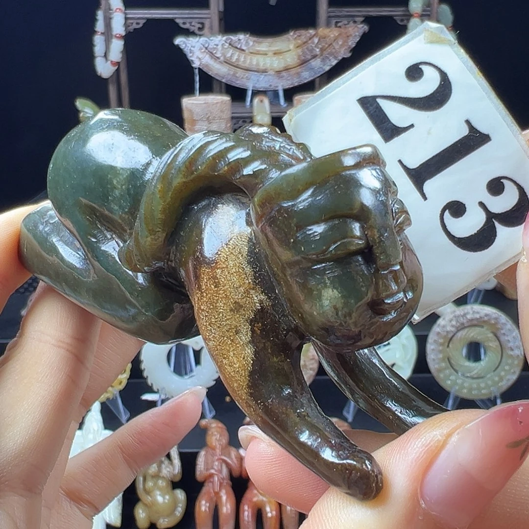 和田玉未镶嵌挂件