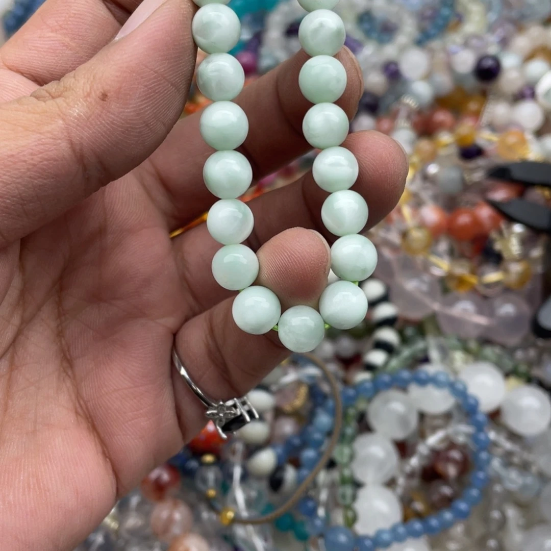 银S925镶嵌手链烟晶