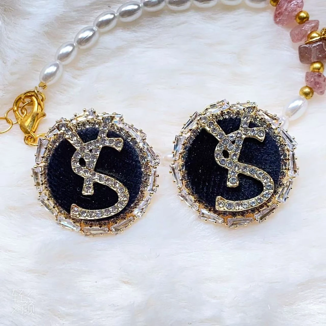 铜合金布艺耳饰 【新品上新季】新款小香系列【2.5厘米】耳扣耳钉A157