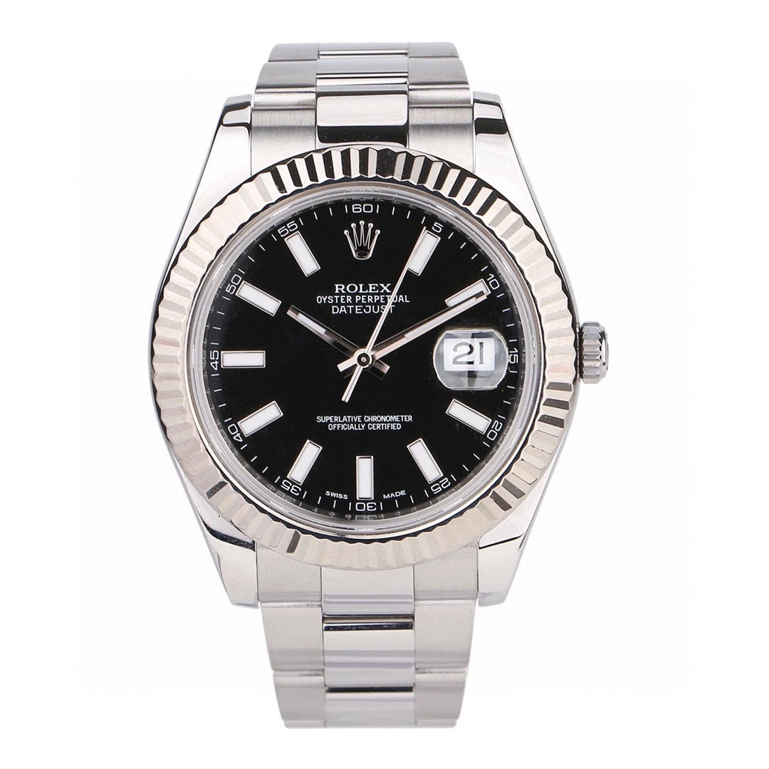 95新 Rolex/劳力士 116334黑盘日志/41mm/2016年全套男士腕表