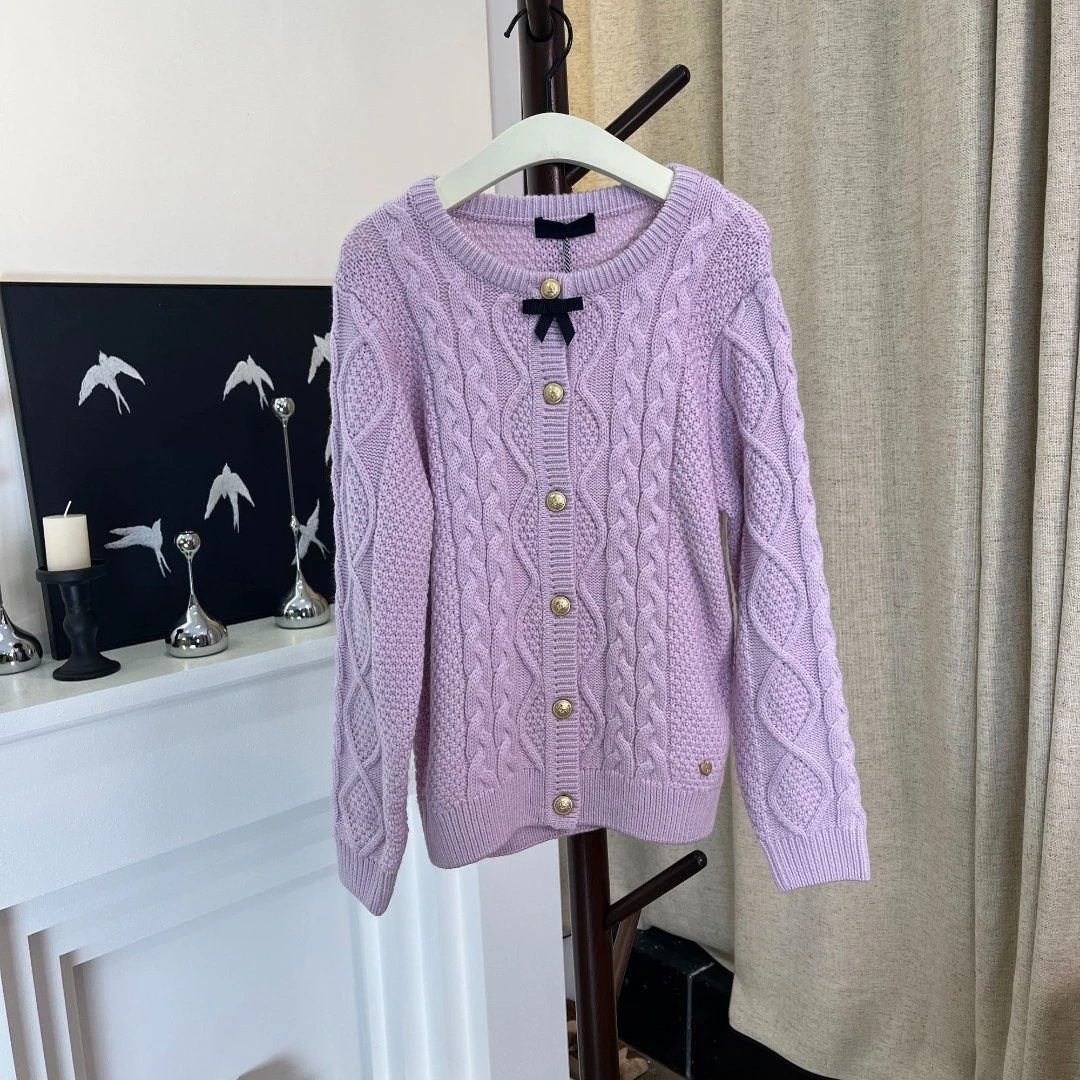 【门店款】儿童轻奢羊毛衫纯色长袖百搭气质休闲百搭圆领秋冬毛衣