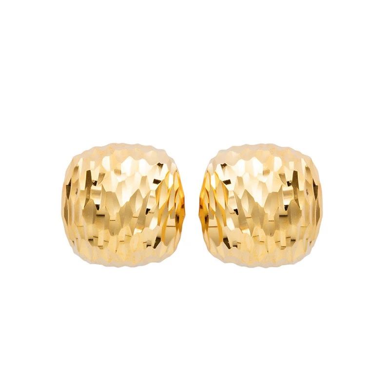 925银耳饰 【星芒】百搭简约手工拉花切面波纹耳钉耳环气质耳饰女