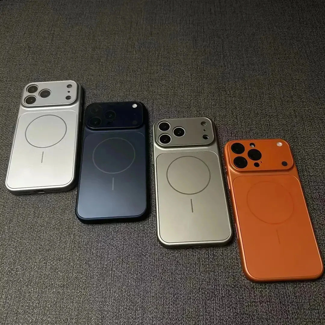 秒变苹果17promax磨砂玻璃适用iPhone16磁吸手机壳15镜头全包防摔