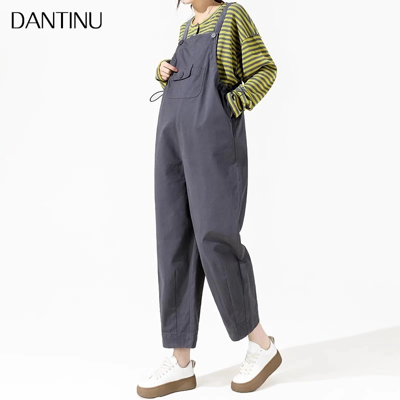 丹媞奴孕妇背带裤时尚秋款外穿休闲阔腿大码孕妇裤韩版宽松背带裤