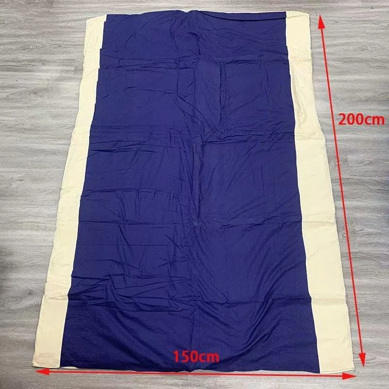 老式棉花被蓝白布棉花被