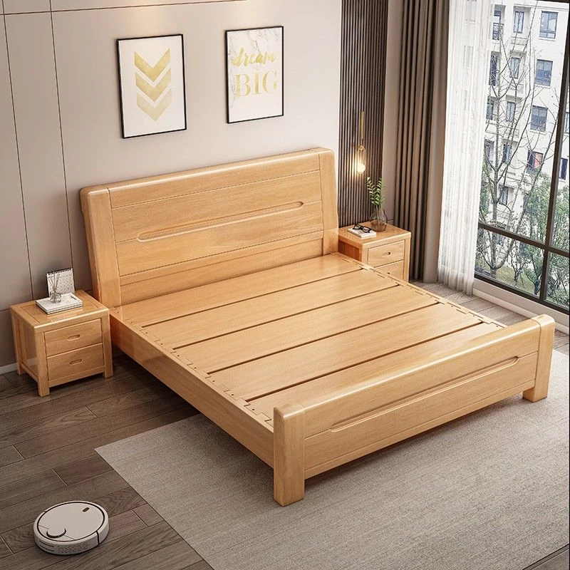 榉木实木床1.8米1.35经济型1.2工厂直销1.5米单双人床2米简约床