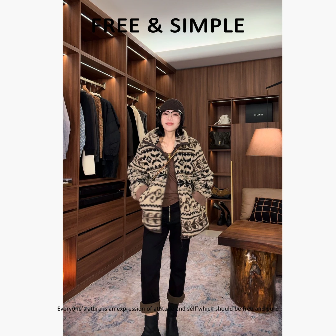 Free&Simple-‘’费尔岛‘秋冬款时尚欧美感休闲百搭外套-192838