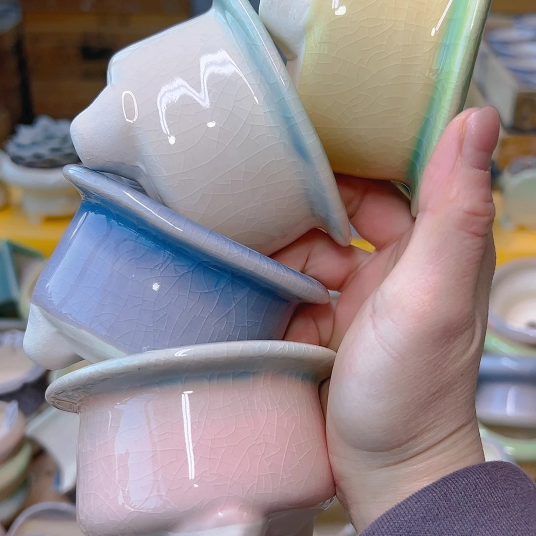 红陶陶瓷花盆当场满12包邮