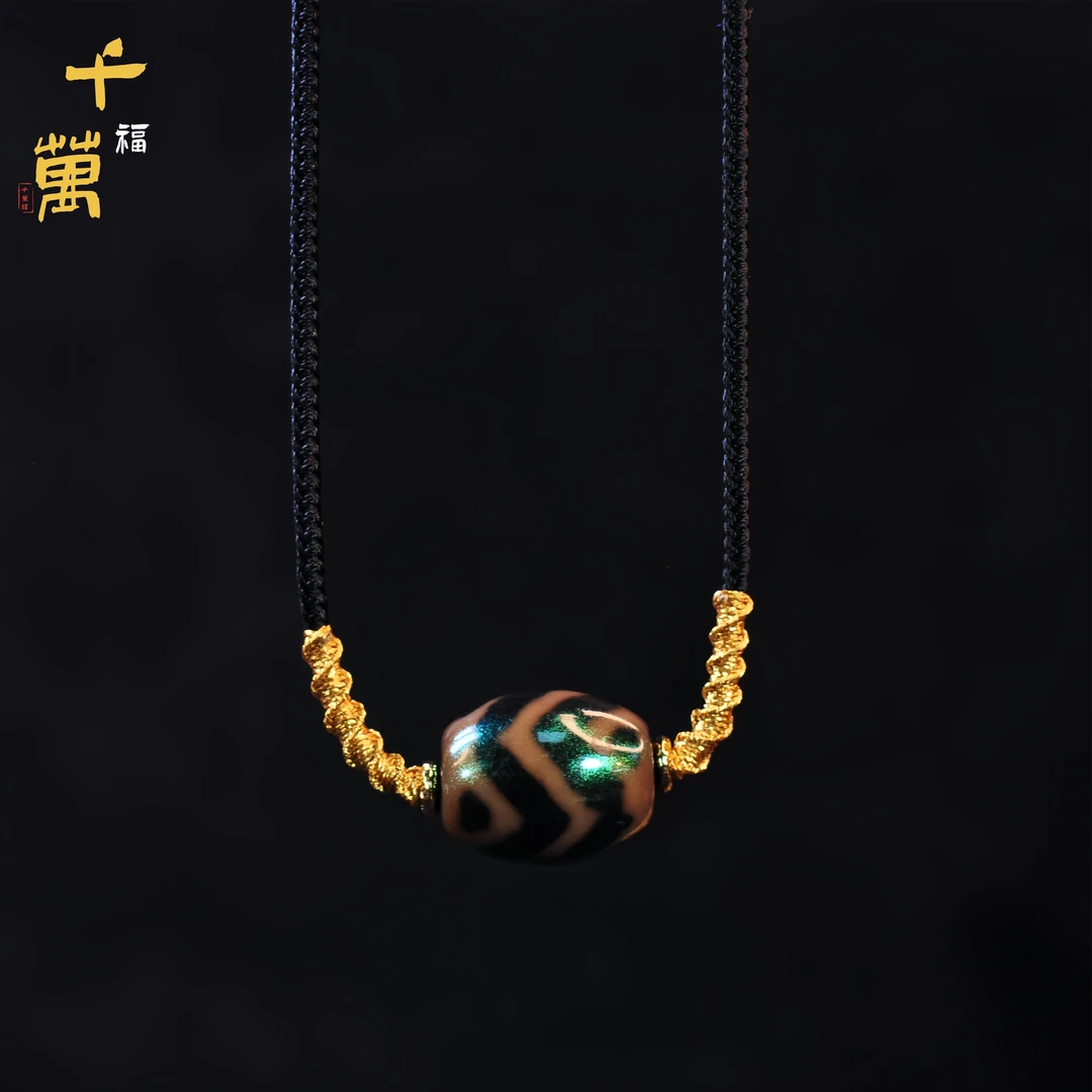 合金吊坠 【千万福】山形水纹卡卡珠编织项链-A1892721