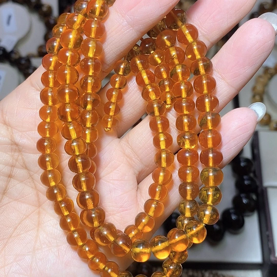 裸石琥珀未镶嵌小*意金珀7m