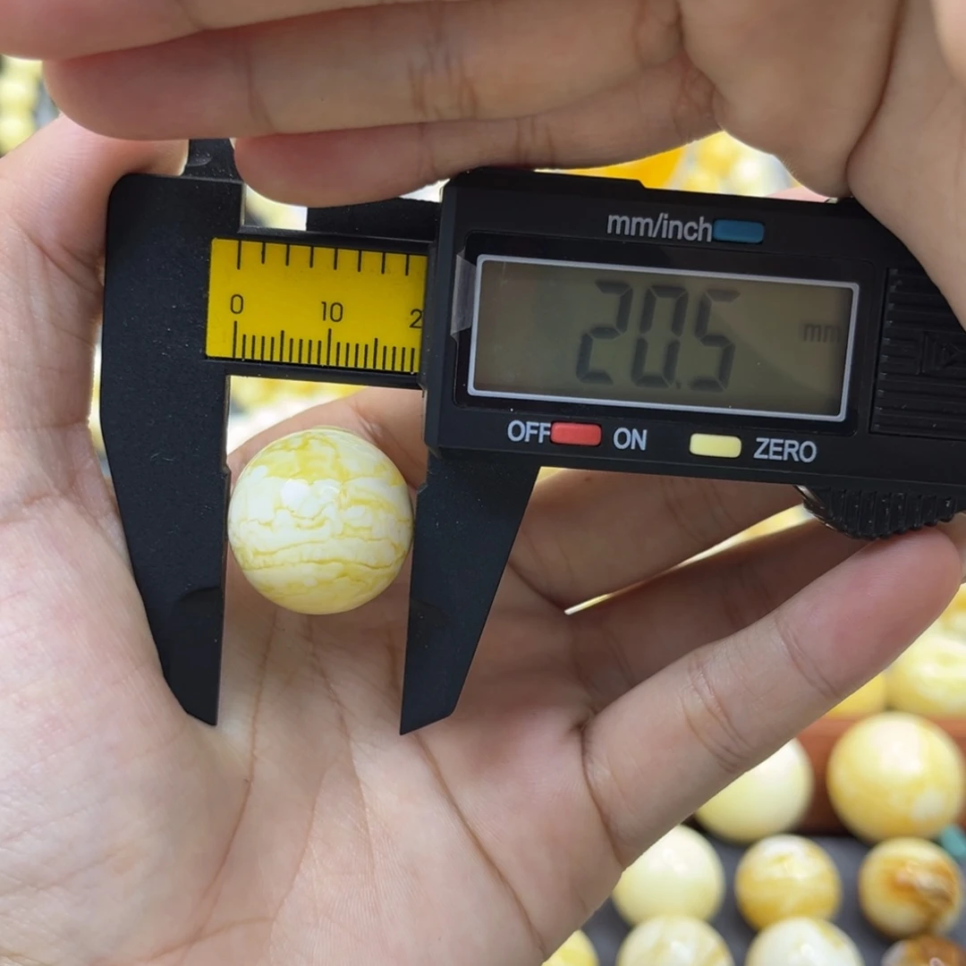 琥珀未镶嵌手串单珠圆珠