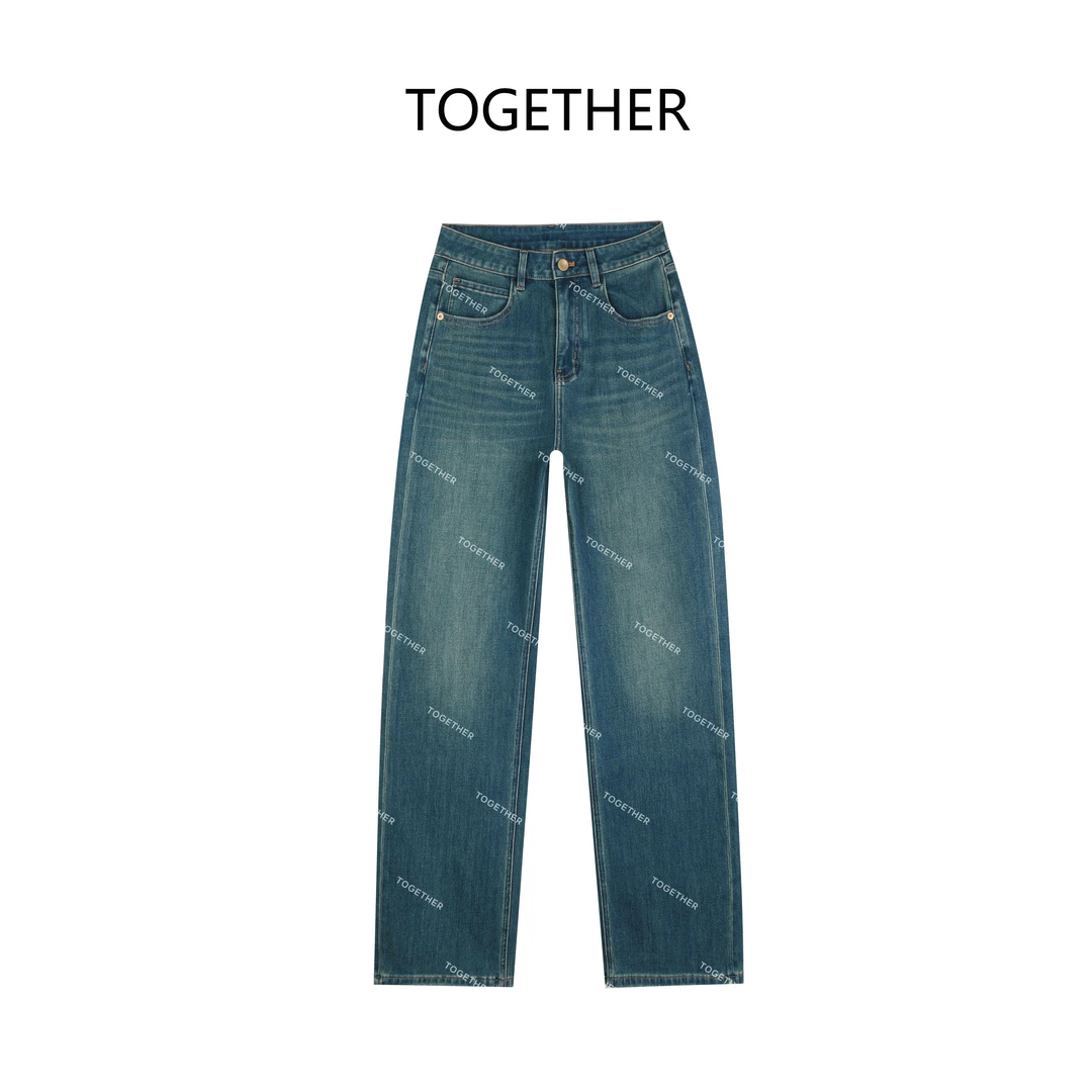 【TOGETHER】 · 绿槐 · 2025春季微弹百搭显瘦直筒牛仔裤#Q5235
