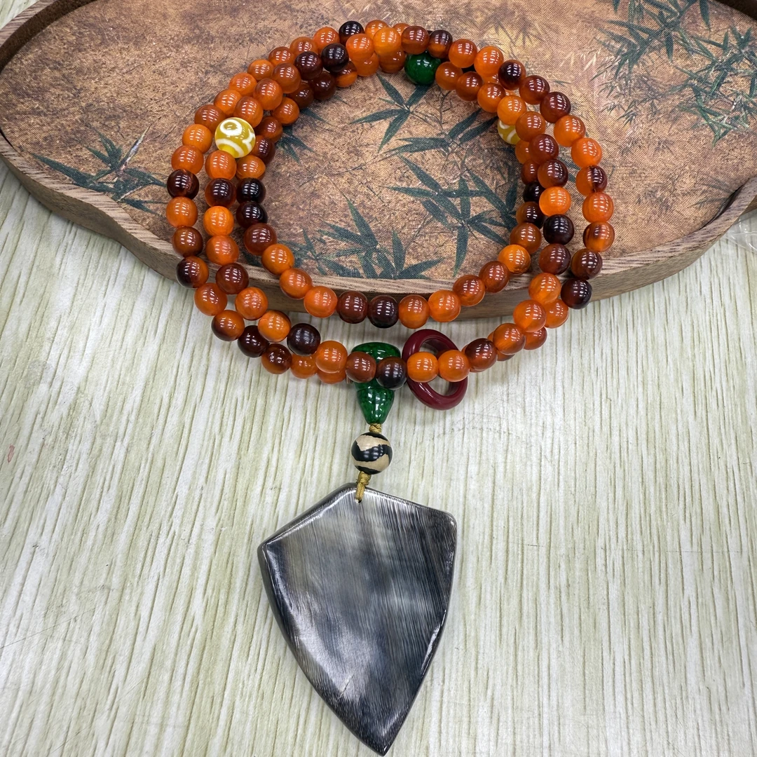 精龙精驼龙骨全精料多圈项链沙00417（登峰造极）