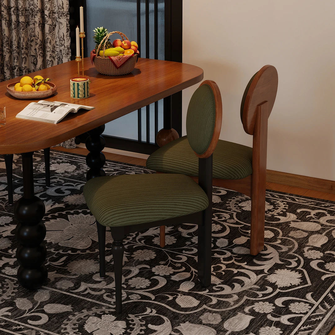 希静中古实木餐桌椅餐厅靠背椅子复古风休闲餐椅梳妆椅意式极简