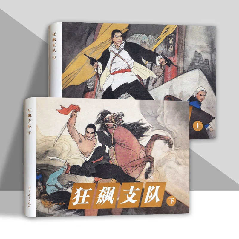 狂飙支队上下册 辽美连环画 32开精装连环画怀旧小人书  红色经典