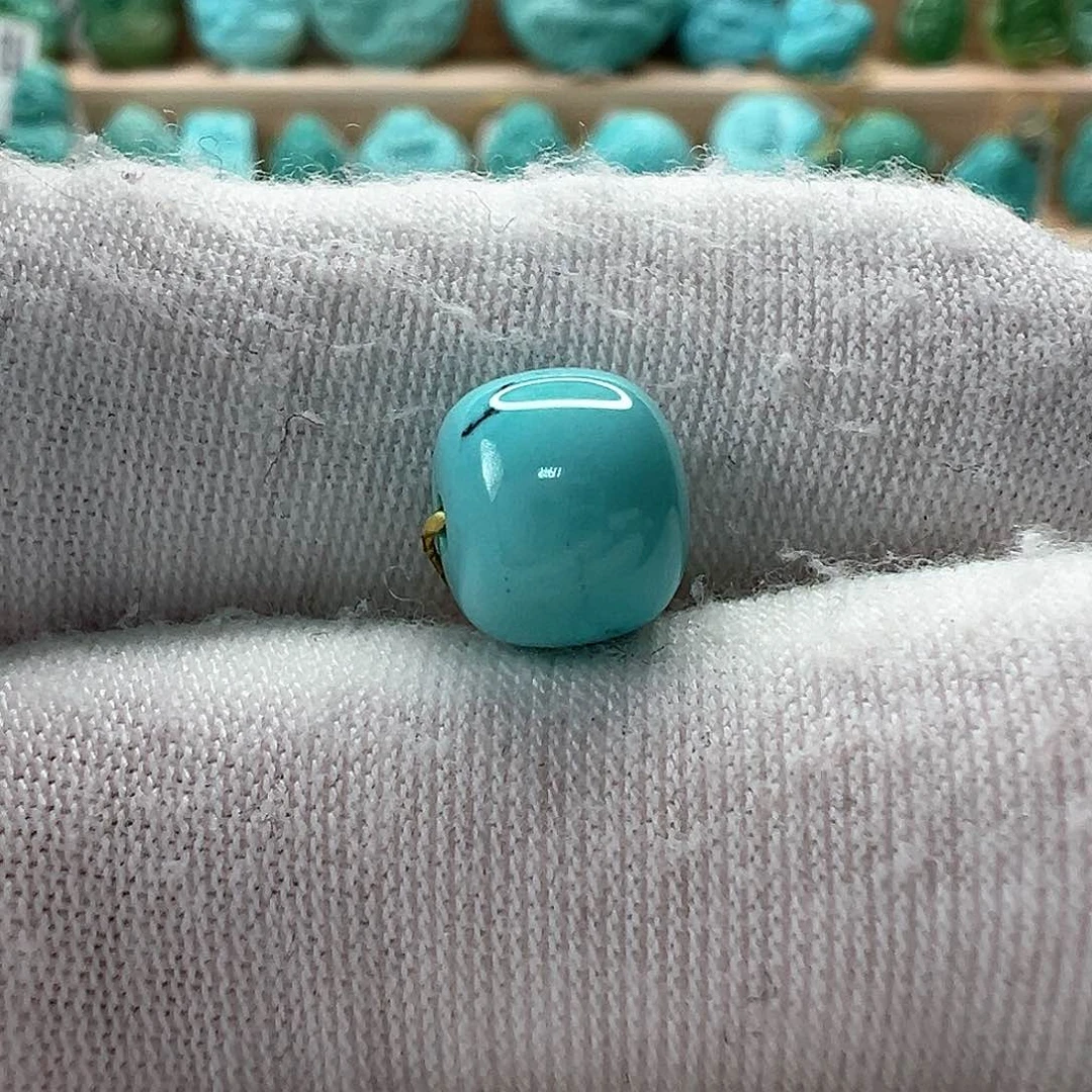 未镶嵌绿松石老型珠8.5x7.3mm