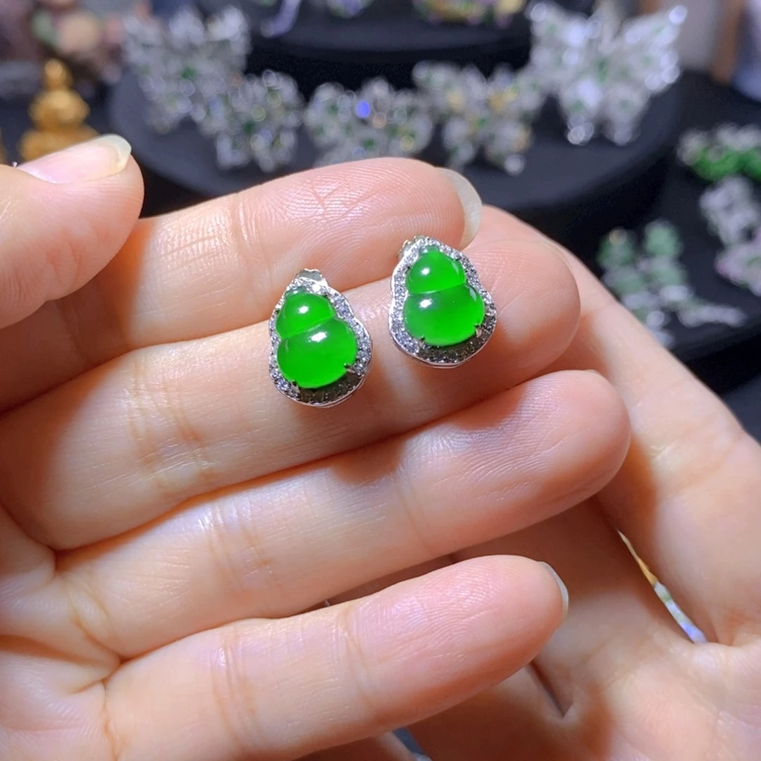 翡翠银S925镶嵌颈饰天然翡翠