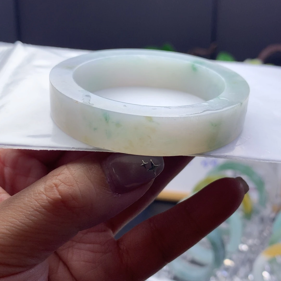 定制翡翠未镶嵌翡翠手镯51_53