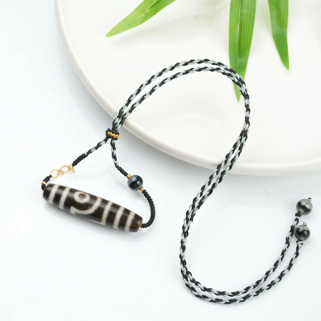 壹加安琪 | 18K上肯如意二眼玛瑙项链多样性发一