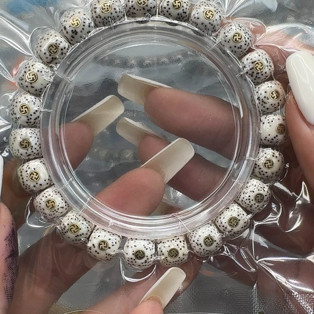 星月菩提手串223傲世白星月菩提镶嵌10桶单圈