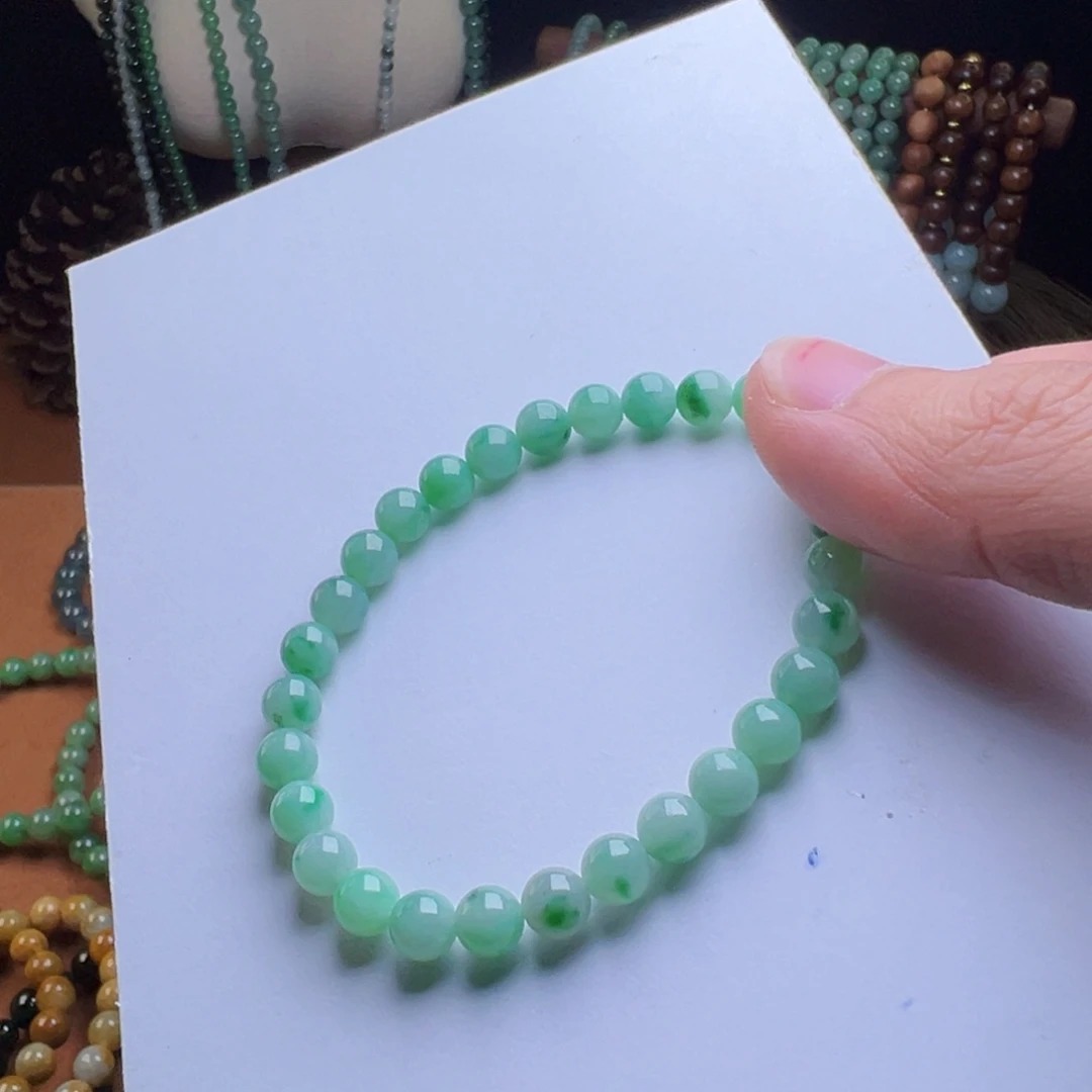 翡翠未镶嵌手串翡翠手串天然a货卡5.8mm