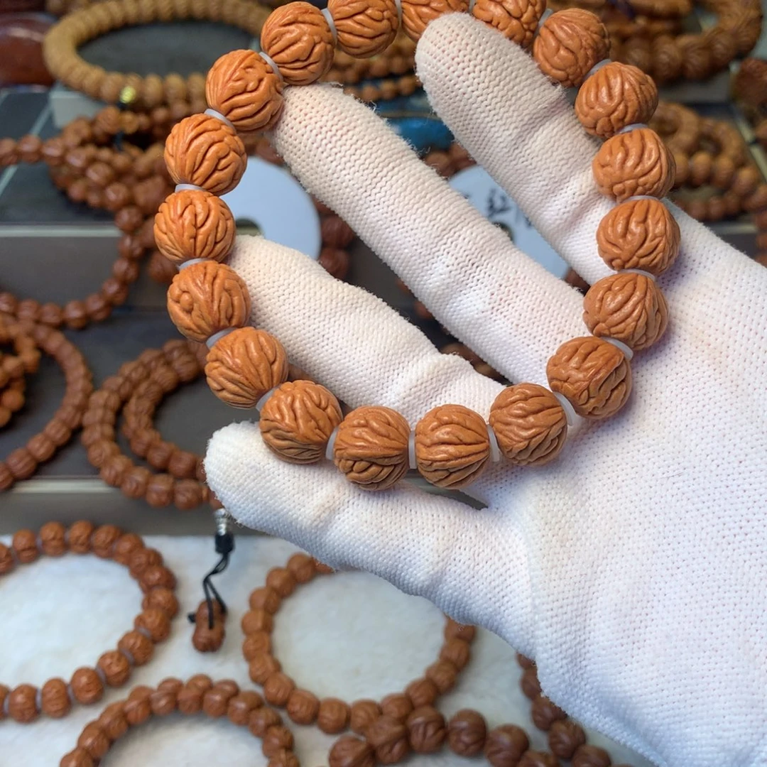 桃核手串秦岭龙纹