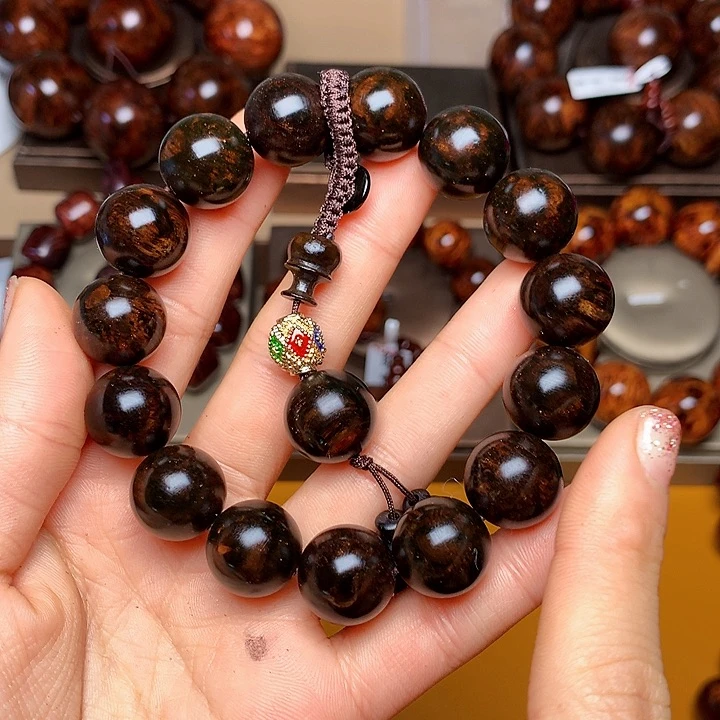 花梨木类手串/手链黄花梨风化料老挝花梨土埋料1.5