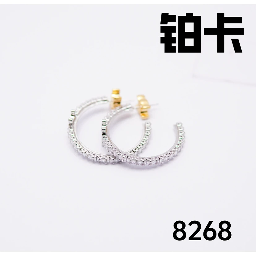 铜合金耳饰 8-8268时尚气质百搭耳钉耳饰小香风2025新款小众气质